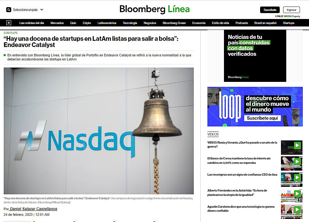 Hay una docena de startups en LatAm listas para salir a bolsa: Endeavor Catalyst